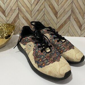 🪶 Yes We Vibe Mandala Dreamcatcher Sneakers – Boho Art Pattern Lace-Up Shoes 8.